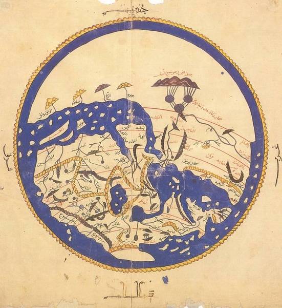 Carte du monde traité d’Al-Idrisi (1154)