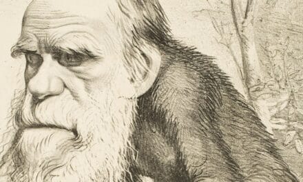 Une caricature de Darwin en Singe