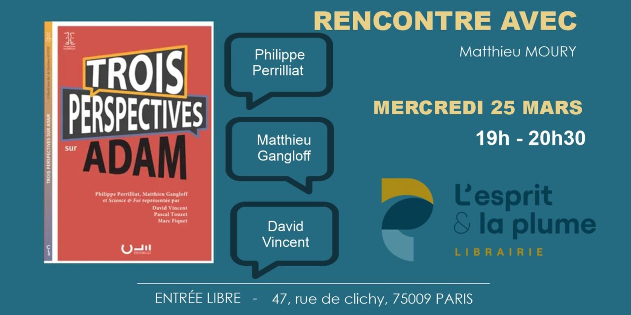 Soirée débat par les auteurs du livre Trois perspectives sur Adam